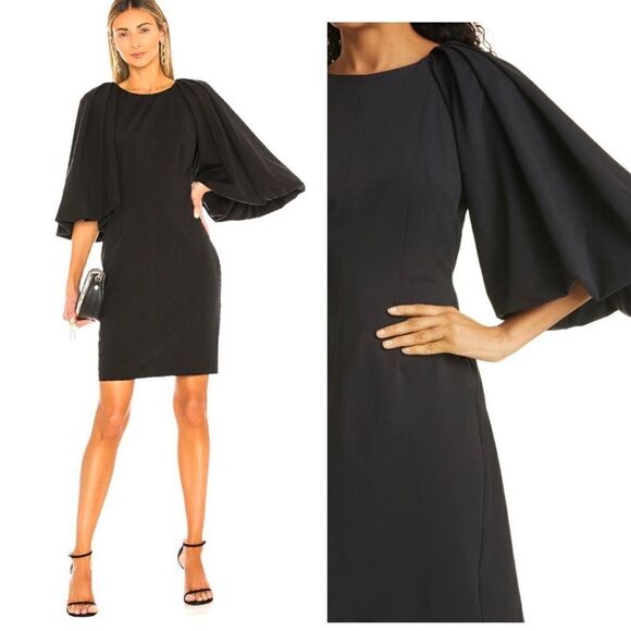 Rebecca Taylor Dresses & Skirts - REBECCA Taylor Bodycon Jewel Neckline Short Puff Sleeve Mini Cocktail Dress NEW